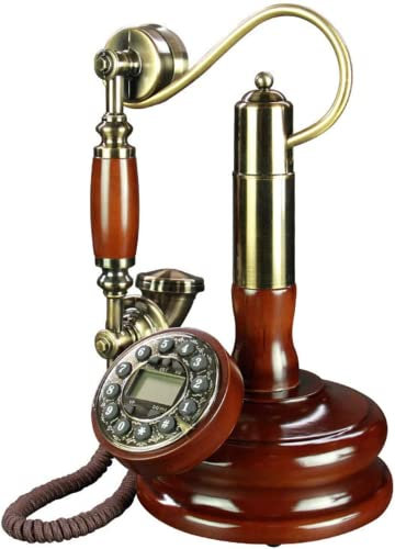 WangXLDD Phone Decor Retro Candlestick Phone, Vintage Style Rotary Dial Silicone Keyboard Phone, Home and Office Telephone Old Fashioned Living Room Decor