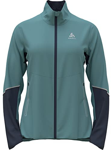 Odlo Damen LANGNES Jacke, reef waters - dark sapphire