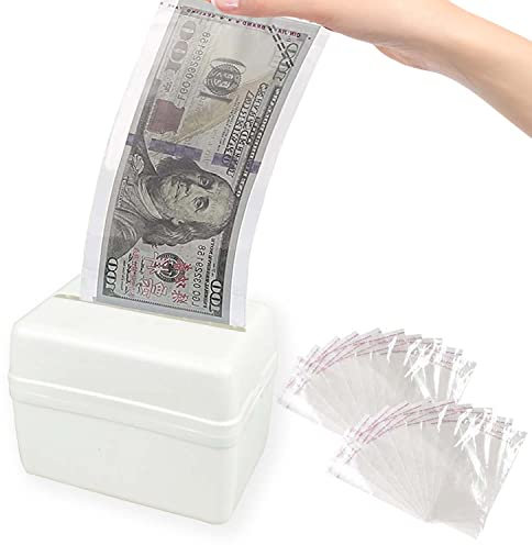 SUBTAVIK Money Cake Pull Out Kit, Cake Money Pulling Box Set with Transparent Bag for Birthday Party Supplies (White)
