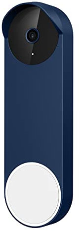 honecumi Silicone Case for Google Nest Doorbell (Battery Powered), Silicone Cover Case Protective Raincover Compatible with Google Nest Doorbell (Battery Version) Doorbell Case Accessories,Blue