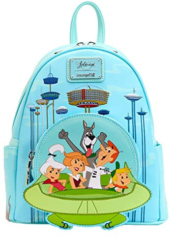 Loungefly The Jetsons Mini-Rucksack für Damen, Raumschiff, Blau, Einheitsgröße, Modern