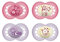 MAM Original Pure Day & Night Schnuller im 4er-Set, Baby Schnuller aus nachhaltigem & bio-erneuerbarem Material, Sauger aus MAM SkinSoft Silikon, mit Schnullerbox, 6-16 Monate, Reh/Vogel/Eule