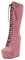 Castamere Donna Zeppa Alto High Tacco Heel Chiusa Rotonda Punta Metà polpaccio Lacci Cerniera Classico Stivali Rosa A 45 EU