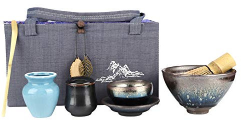 Juego De 6 Batidores Matcha - Batidor Matcha, Cuchara Tradicional, Cuenco, Bandeja, Olla, Soporte Para Batidor, Para Preparar Té Matcha Japonés, Bambú 100% Natural Hecho A Mano Para Polvo(#2)
