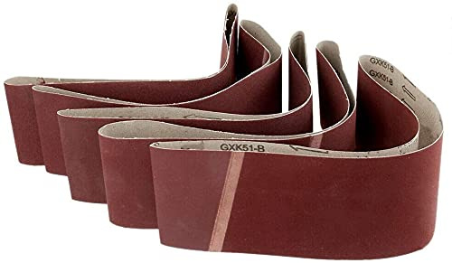Boxonly 5 cinghie levigatrici per tessuti, nastri abrasivi, 75 mm x 533 mm, grana 1000