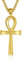 ADMETUS Ankh Anhänger Kette Gold Ägyptische Ankh Kreuz Anhänger Gold Koptisches Kreuz Kette Schutz Schmuck Ägyptische Geschenke für Herren Männer
