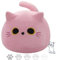 Tittaty Schwarze Katze Plüschtier Katze Kuscheltier Weiches Stofftier Kopfkissen Plüsch Kissen Christmas Toy Weihnachten Geburtstagsfeier Geschenke Dekoration (40 * 28cm) (Rosa)