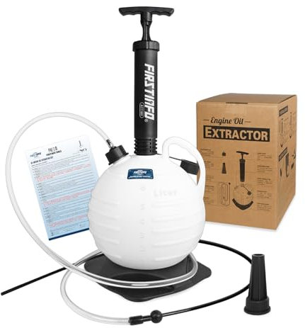 FIRSTINFO A1116H | 6L | Manuale | Pompa estrattore liquidi olio | Pompa aspirazione olio | per auto, moto, motori