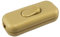 Zwischenschalter Gold, 3-polig (2) Gehäuse und Kontakten mit schrauben, 6 A, 250 V~, Schnur-Zwischenschalter mit Wippe EIN/AUS Passt für LED