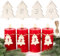BETESSIN Adventskranz Zahlen 1-4 Holz Adventszahlen 1 2 3 4 für Kerzen Kleine Holzzahlen Weihnachtsbaum Kerzenhalter Kerzen Anhänger Adventskranz Deko Weihnachten Adventskalender Kerzen Zahlen Advent