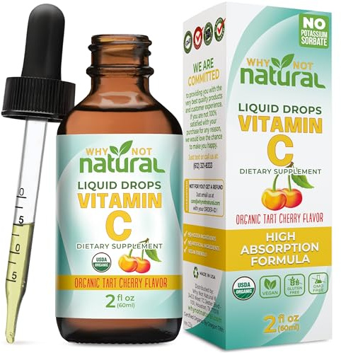 Why Not Natural Organic Liquid Vitamin C Drops Supplement