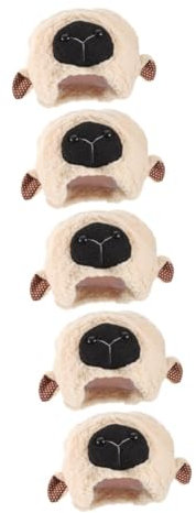 BESTonZON 5St Hut mit Lammohren schwarzer Schafshut Schaf Ohrenkappe tiermütze karnevals hut Kappen Stirnband flauschige Mütze Plüsch-Schafohrhaube Kleidung Melonenhut Vermieter Hut Sherpa