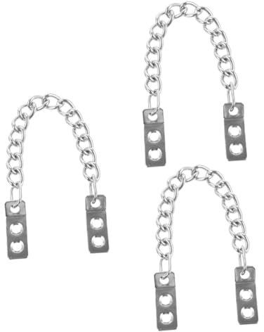 OSALADI 3pcs Metal Security Door Chain Latch Easy Install Anti-Theft Front Door Chain for Cabinets and Practical for Home Safety