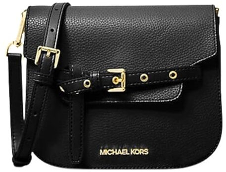 Michael Micheal Kors Emilia Kleine Umhängetasche aus Leder, Schwarz, Schwarz