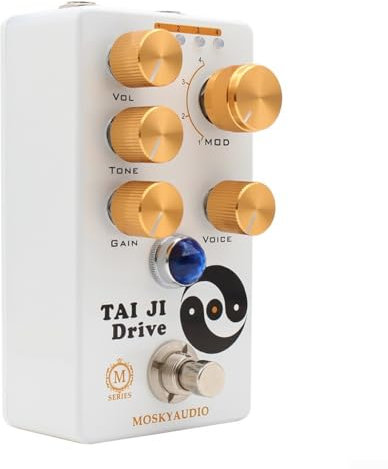 Gitarren-Effektpedal, TAI JI DRIVE Gitarren-Überlastungseffekt, 4 Modi-Auswahlknopf, 1,5 x 6,5 x 5 cm
