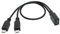 Limtula Micro USB Female 1 to 2 Micro USB Male Splitter Extension Charge Cable Wire for Charge & Data Transfer USB Accessories