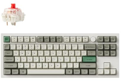 Keychron Q3 Max QMK/VIA Kabellose Mechanische Tastatur, Vollmetall, Programmierbarer Knopf, 2.4 GHz/Bluetooth/Kabelgebundene Tastatur mit Hot-Swappable, Shell White, Gateron Jupiter Red