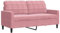 vidaXL Divano a 2 Posti Rosa 140 cm in Velluto, Divano, Divano Imbottito, Divano a Due posti, divani, Divano da Salotto, Divano in Velluto