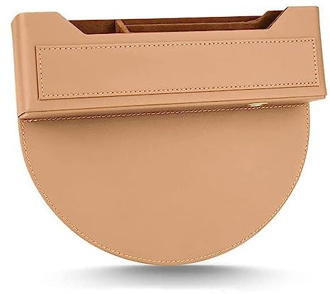 WJBBJW 1 Pcs Für Dodge SRT Charger Challenger Viper Magnum Neon Autositz Gap Organizer, Auto Multifunktionale Aufbewahrungsbox Aufbewahrungsbox Organizer, Autositz Side Gap Filler,A Beige