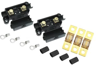 Motoforti Set 120A Fuse Kit 2 x ANS Holder 3 x 120 AMP | fuses dual, battery, Long-lasting