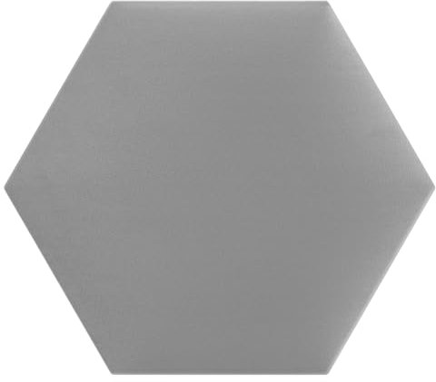 Wandkissen 3D-Wandpaneele zur Selbstmontage, aus Veloursstoff mit weicher Füllung Kopfteil als Dekoration für Schlafzimmer Büros Kinderzimmer Flure - Hexagon 40x35 cm Hellgrau