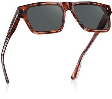 CARFIA Quadratische Herren Sonnenbrille Polarisierte Autofahren Outdoor Brille 100% UV Schutz Modern Stilvoll CA5409