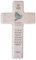 hellomini Personalisierbares Taufkreuz mit 3D-Namen & Taufspruch – Handgefertigtes Holzkreuz Buche – Individuelles Geschenk zur Taufe - Taufgeschenk für Kinder (Taube Bunt)