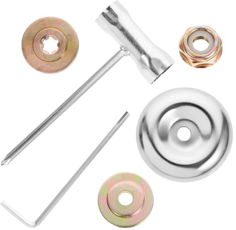 Ciieeo Rasenmäherschlüssel Metallset – 6 Stück Unkraut Schneidwerkzeug Zubehör für Rasentrimmer Mähwerkscheibe und Erntemaschinen Vielseitig für Feucht und Trockengebiete