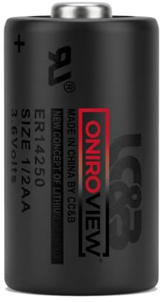 oniroview Batteria Pila al Litio 3,6V 1200mA 1/2AA 14250 Litio Cloruro di Tionile Li-SOCl2
