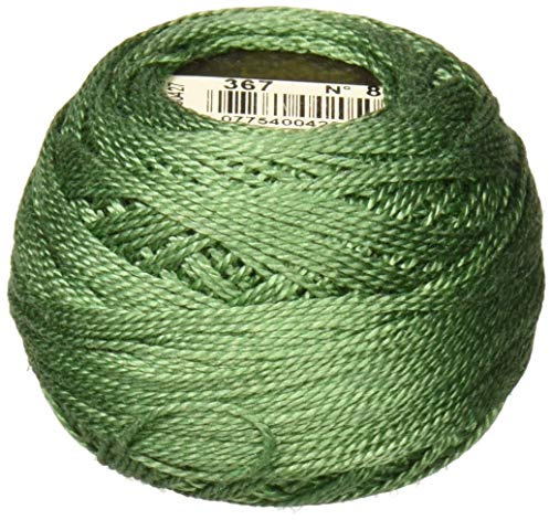 DMC 116 8-367 Pearl Cotton Thread Balls, Dark Pistachio Green, Size 8