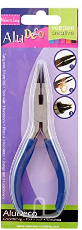 Vaessen Creative 3901-101 Alu Deco Pince pour Bijoux 3 in 1 Métal Bleu 17 x 7 x 1,5 cm