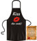 Kiss the cook! - Geburtstag Set Grillschürze mit Besitz-Urkunde