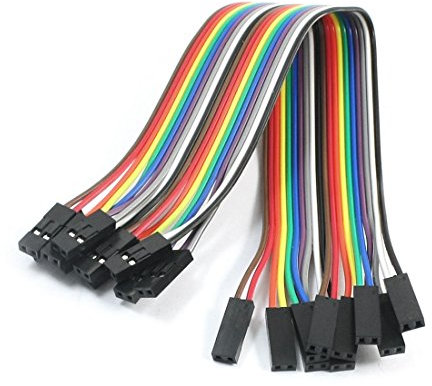 sourcing map 10Stk 2P-2P Buchse Breadboard Jumper Kabel Flachbandkabel Flachkabel 20cm DE de