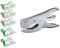 Leitz 55490081 Heftzange, Backloader-Mechanik, Heftleistung 40 Blatt, matt-silber mit 5.000 Heftklammern Startausstattung (3x 1.000 24/6 und 2x 1.000 24/8) (Heftzange 55490081, MK)