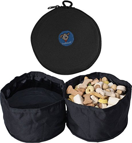Knuffelwuff 2en1 Bol Écuelle Gamelle de Voyage Pliable pour Chien 2 x 2 L
