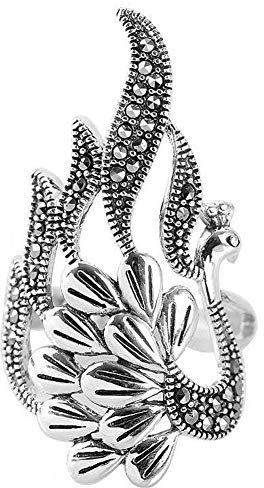Helen de Lete Vintage Phoenix Wonder Bird Sterling Silber Offener Ring, Sterling Silber