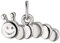 Jobo Kinder-Anhänger Raupe aus 925 Sterling Silber