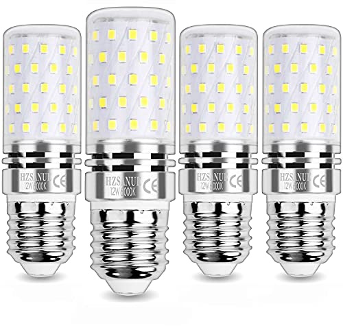 HZSANUE E27 LED Mais Lampen 12W, 6000K Tageslichtweiß, 1350Lm, Edison Schraube Leuchtmittel, 100W Glühlampen Äquivalent, Nicht Dimmbar, 4er-Pack