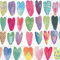 Boston International L849700 Lunch-Servietten, Papier, Regenbogen-Herzen, 6.5 x 6.5-Inches