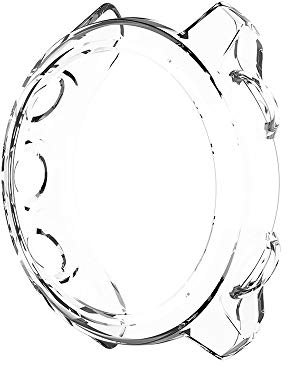 Protecteur de Montre LLD for Garmin Forerunner 245 / 245m Montre Smart Watch Silicone Case de Protection Protecteur d'écran en Verre trempé de téléphone Portable (Color : Transparent White)
