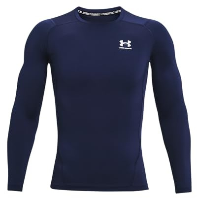 Ua Mens Ua Hg Armour Comp Ls Midnight Navy / / White 4XL