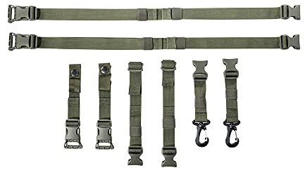 Tasmanian Tiger TT Pouch Harness Adapter Set zur Befestigung von Zusatz-Taschen an Rucksack-Schultergurten, Oliv