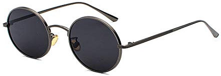 BOUACOUA Retro Sonnenbrille im Steampunk Stil Runde Metallrahmen Sonnenbrillen für Herren Damen
