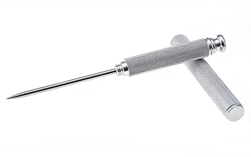 Stainless Steel Ice Pick with Safety Cover, Pick Tool for Breaking Ice, Non-slip Antiskid Handle for Easy to Grip (Silver)