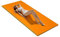 COSTWAY Tappeto Galleggiante per Mare e Piscina Arrotolabile, Materassino Galleggiante in Schiuma con Poggiatesta e Corda, Galleggiante Piscina Resistente (220 x 90 cm, Arancione)