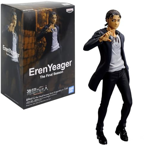 Bandai - Banpresto - Attack on Titan - Eren Yeager Version Final Season - Sammlerfigur Attack on Titan Shingeki no Kyojin - Eren-Figur 17 cm - Offizielle Lizenz - BP19021P