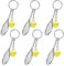 EQLEF Schlüsselanhänger Metall Tennis Schläger Schlüsselring Keychain Tennisball (6 Pcs)