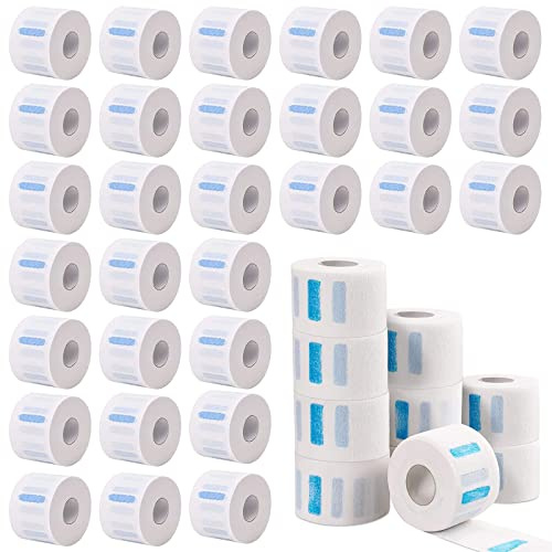 Yilloog 4000 Streifen, 40 Rollen, Einweg-Barber-Papier, Haarschneidestreifen, dehnbares Nackenband, Nackenpapier, Taschentuch für Friseure, Haarschneiden, Styling-Salon-Zubehör, Zubehör