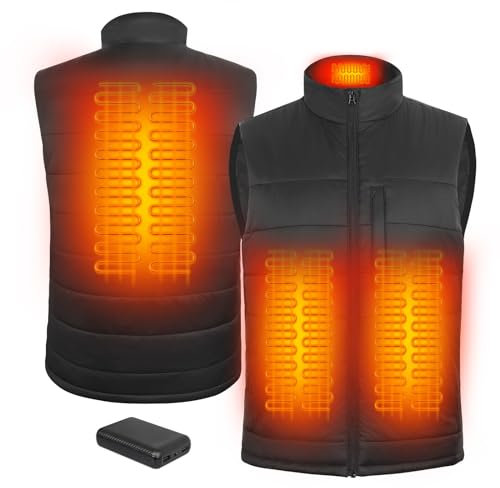 Qdreclod Gilet Riscaldato Donna con Batteria Inclusa 10000mAh Ricaricabili, Gilet Riscaldante 3 Temperature Inverno Calore Giubbotto per Lavoro all'aperto Giubbotto Riscaldato Lavabile