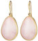 Lulu Jane Damen Ohrhänger Messing gelbgold Naturstein rosa Modeschmuckohrhänger